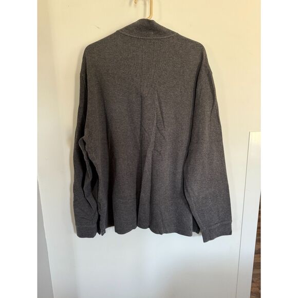 Polo Ralph Lauren Men's Quarter Zip Estate Rib Gray Longsleeve Shirt Sz XL - Picture 5 of 8